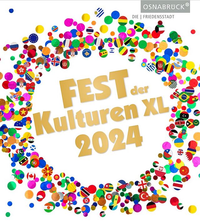 Buntes Logo vom Fest der Kulturen.